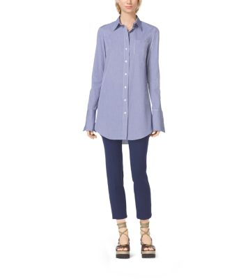 Gingham French Cuff Cotton-Poplin Shirt