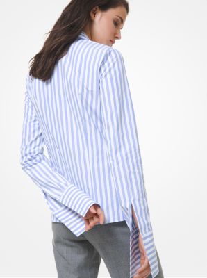 Chemise en popeline ray&eacute;e