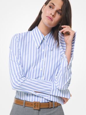 Striped Poplin Shirt | Michael Kors