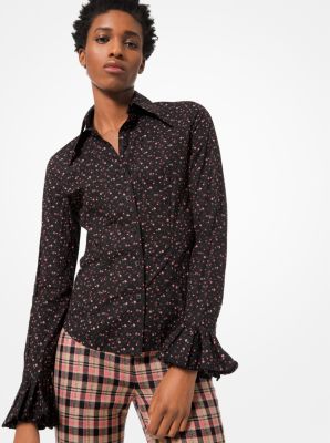 Floral Crushed Poplin Shirt image number 0