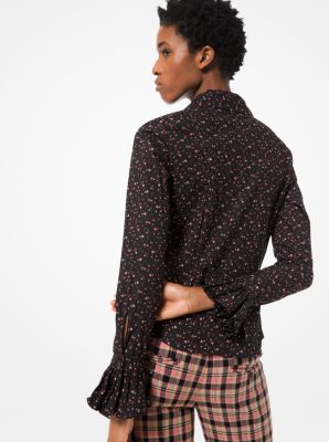 Floral Crushed Poplin Shirt image number 1