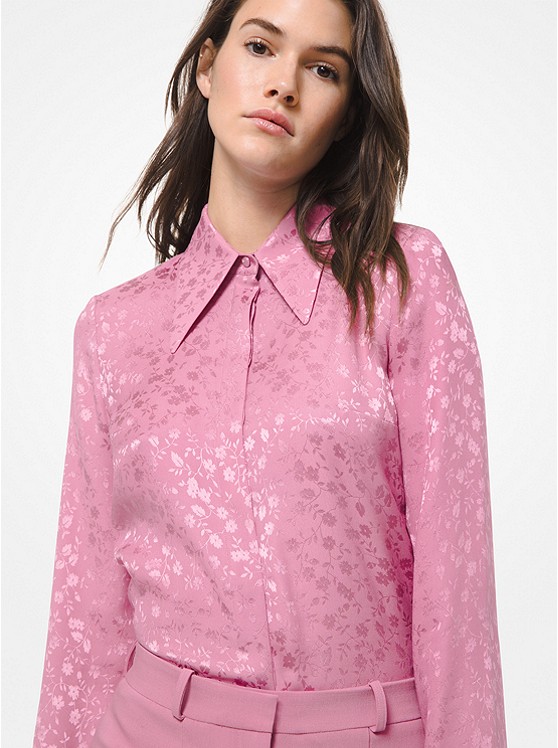 michaelkors.com | Floral Silk Jacquard Shirt