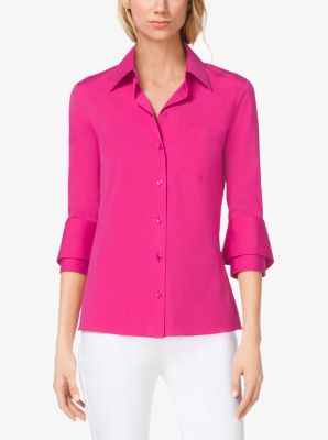 Double-Cuff Cotton-Poplin Shirt