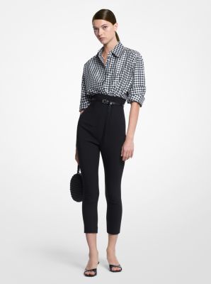 Gingham Silk Taffeta Shirt