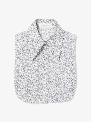 Floral Cotton Poplin Dickey