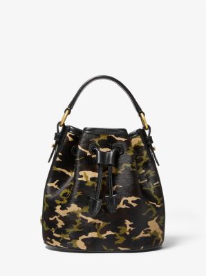 Carole Small Camouflage Calf Hair Bucket Bag | Michael Kors