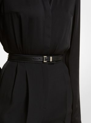 Leather Skinny Waist Belt image number 1