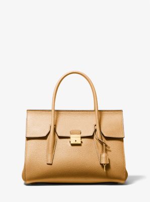 Campbell Medium Pebbled Leather Satchel | Michael Kors