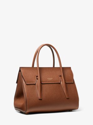 Campbell Medium Pebbled Leather Satchel Michael Kors