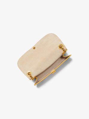 Christie Crocodile Embossed Leather Envelope Bag in CAL&Eacute;NDULA | Michael Kors