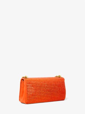 Christie Mini Crystal Embellished Suede Envelope Bag