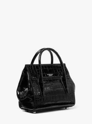 Campbell Mini Crocodile Embossed Leather Satchel image number 2