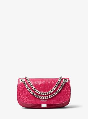 Michael Kors Cece Small Embellished Shoulder Bag In Red