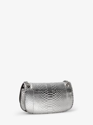 Tasche Christie Mini mit Umschlag aus Leder mit Pythonprägung in Metallic-Optik image number 2