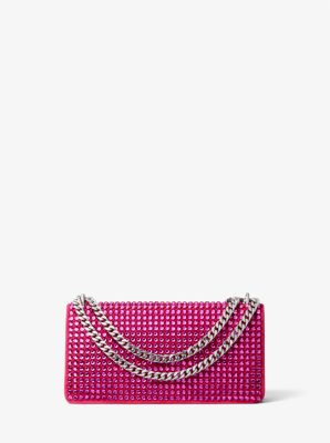 Christie Mini Crystal Embellished Suede Envelope Bag