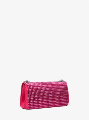 Christie Mini Crystal Embellished Suede Envelope Bag