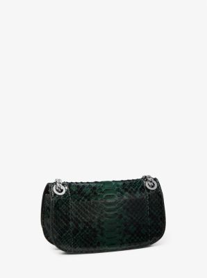 Christie Mini Python Embossed Leather Envelope Bag