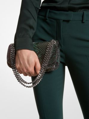 Mini sac enveloppe Christie en cuir effet python en relief image number 3
