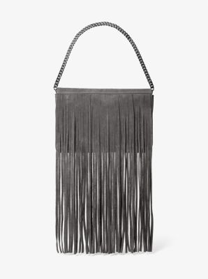 Ali Fringed Suede Clutch