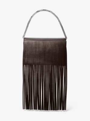 Ali Fringed Leather Clutch image number 0