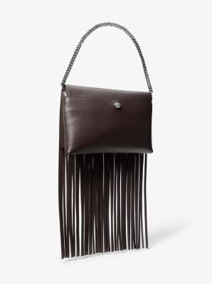 Ali Fringed Leather Clutch image number 2