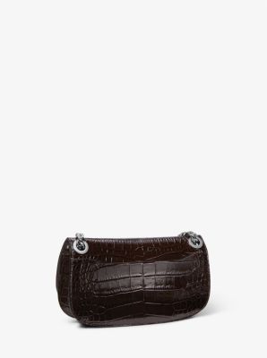 Christie Mini Python Embossed Leather Envelope Bag