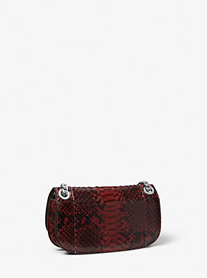 Christie Mini Python Embossed Leather Envelope Bag