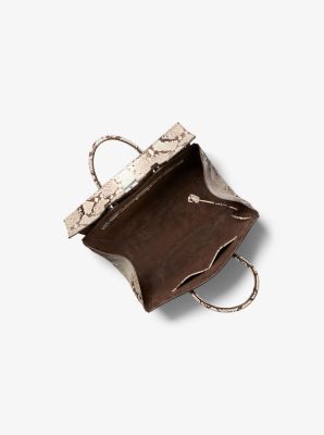 Grand sac de week-end Campbell en cuir en relief effet python image number 1