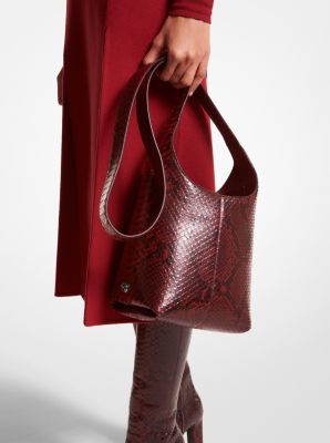 Dede Mini Python Embossed Leather Hobo Bag image number 2