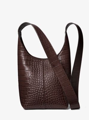 Crocodile Embossed Handbag, Large Capacity Crossbody Bag, Women's