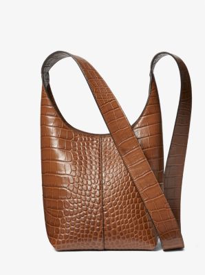 Dede Mini Crocodile Embossed Leather Hobo Bag image number 0