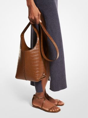 Dede Mini Crocodile Embossed Leather Hobo Bag image number 2