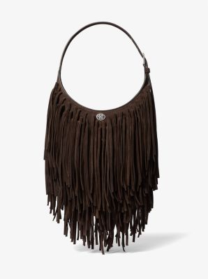 Dyan Small Fringed Suede Shoulder Bag Michael Kors