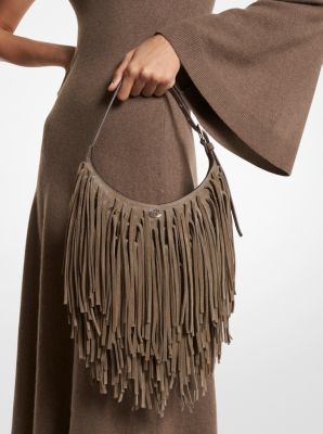 Schultertasche Dyan Small aus Wildleder mit Fransen image number 2