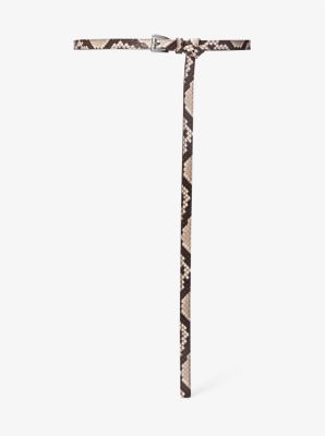 Joni Python Embossed Leather Trouser Belt image number 0