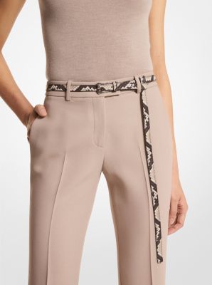 Joni Python Embossed Leather Trouser Belt