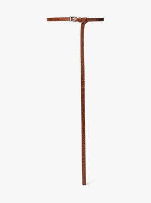 Joni Crocodile Embossed Leather Trouser Belt image number 0