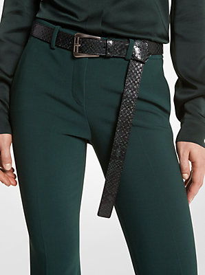 Joni Python Embossed Leather Trouser Belt