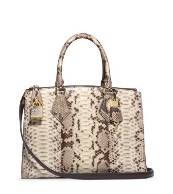 Casey Large Python Satchel | Michael Kors