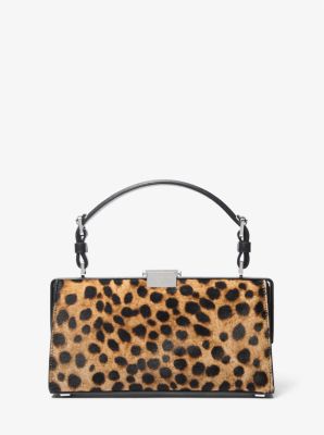 Gwyneth Cheetah Print Calf Hair Shoulder Bag