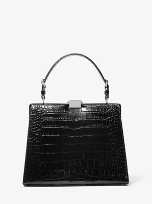 Sac Simone en cuir effet crocodile en relief image number 0