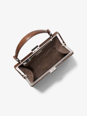 Simone Crocodile Embossed Leather Satchel image number 1