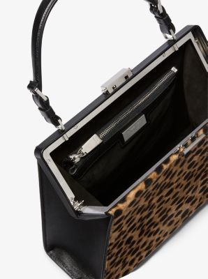 Simone Cheetah Print Calf Hair Satchel