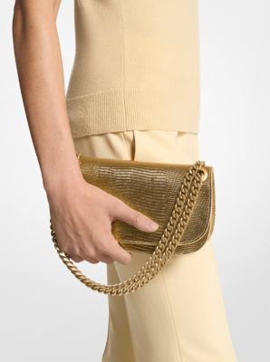 Christie Metallic Lizard Embossed Leather Envelope Bag image number 2