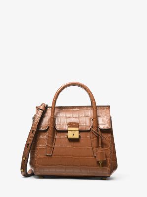 Mini sac Campbell en cuir effet crocodile en relief