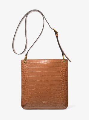 Tate Small Crocodile Embossed Patent Leather Crossbody Bag image number 0