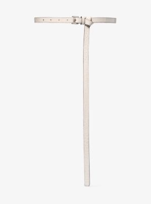 Carolyn Crocodile Embossed Leather Belt