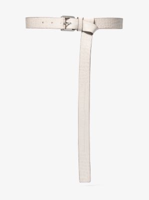 Jodi Crocodile Embossed Leather Belt