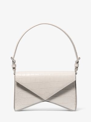 Michael Kors Collection Manhatta Medium Crocodile Embossed Leather Bag