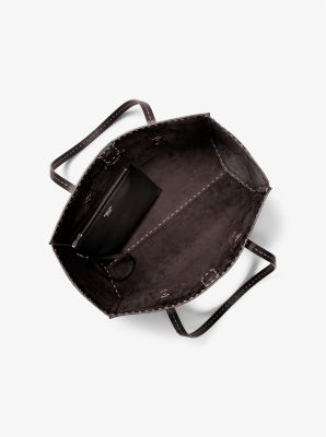 Sharon Hand-Stitched Pebbled Leather Tote Bag